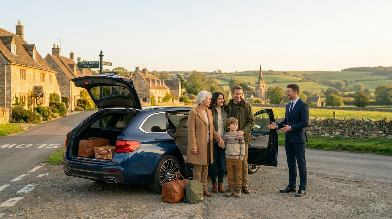 Family enjoying a private UK day trip